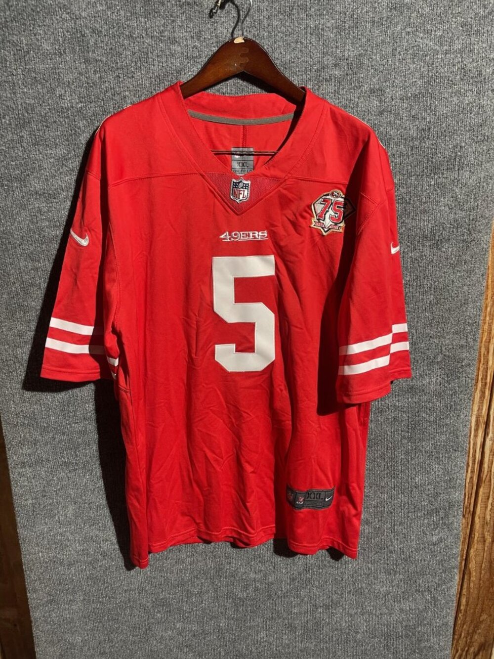 San Francisco 49ers Football Jersey Mens XXL Red NFL Trey Lance Nike 75th